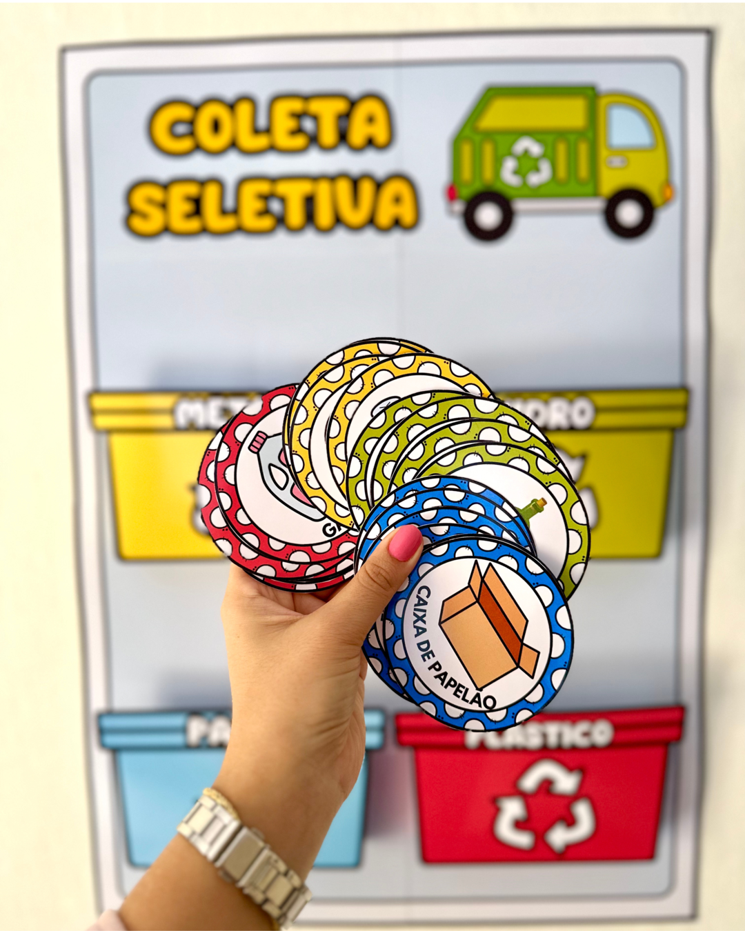 Cartaz Coleta Seletiva para trabalhar o tema Meio Ambiente