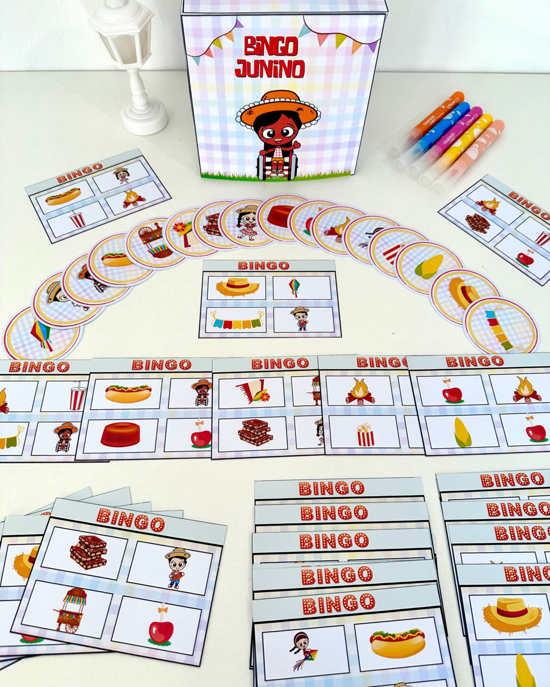 Arquivo Bingo Junino com 28 cartelas