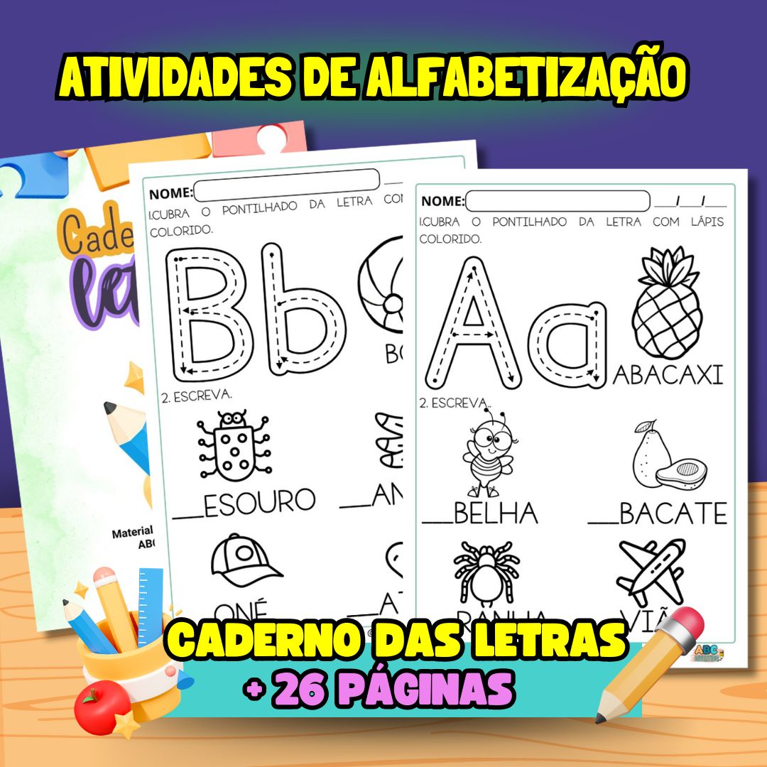 Atividades de Alfabetização Caderno das Letras 02