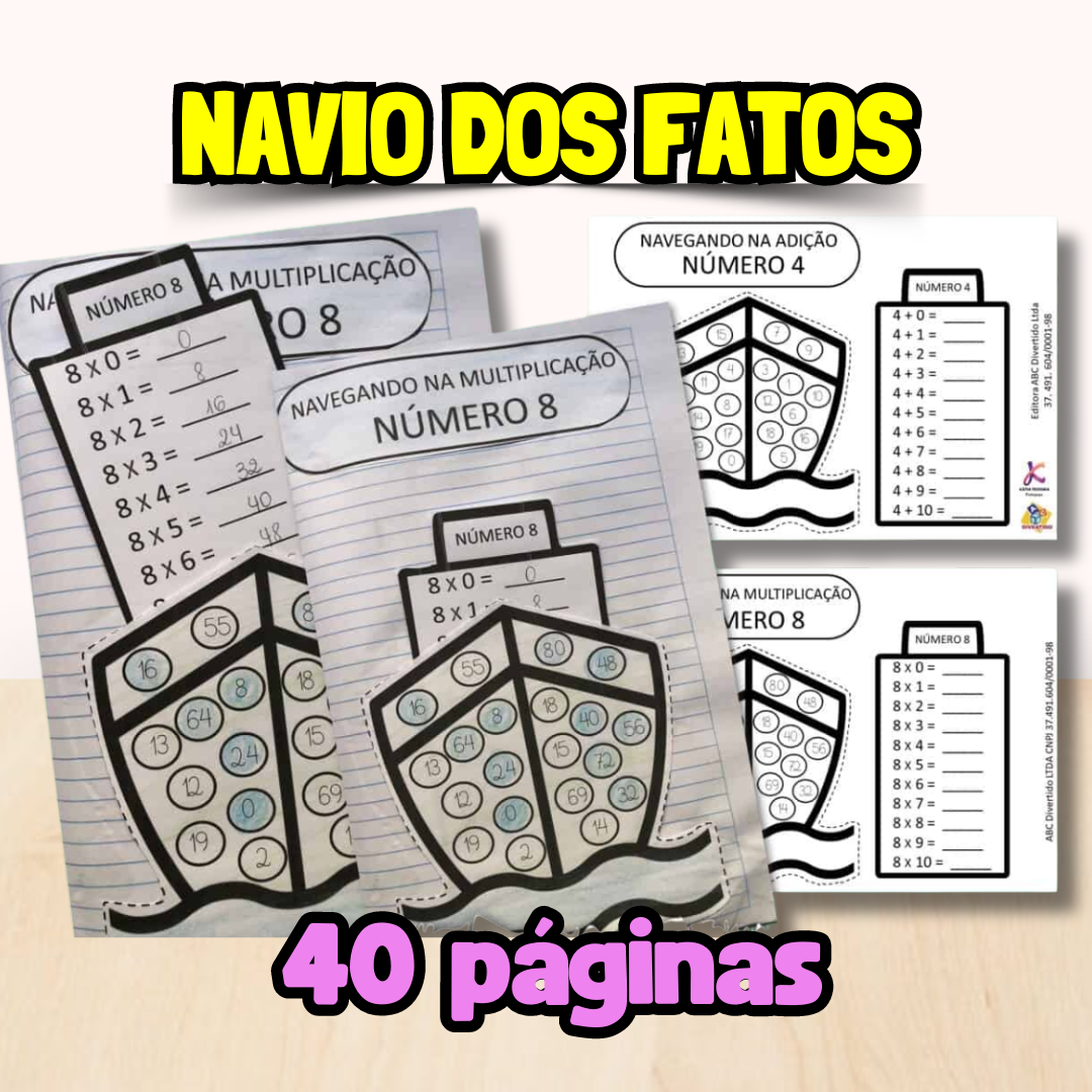 Atividades de matemática navegando nos fatos com as 04 operações