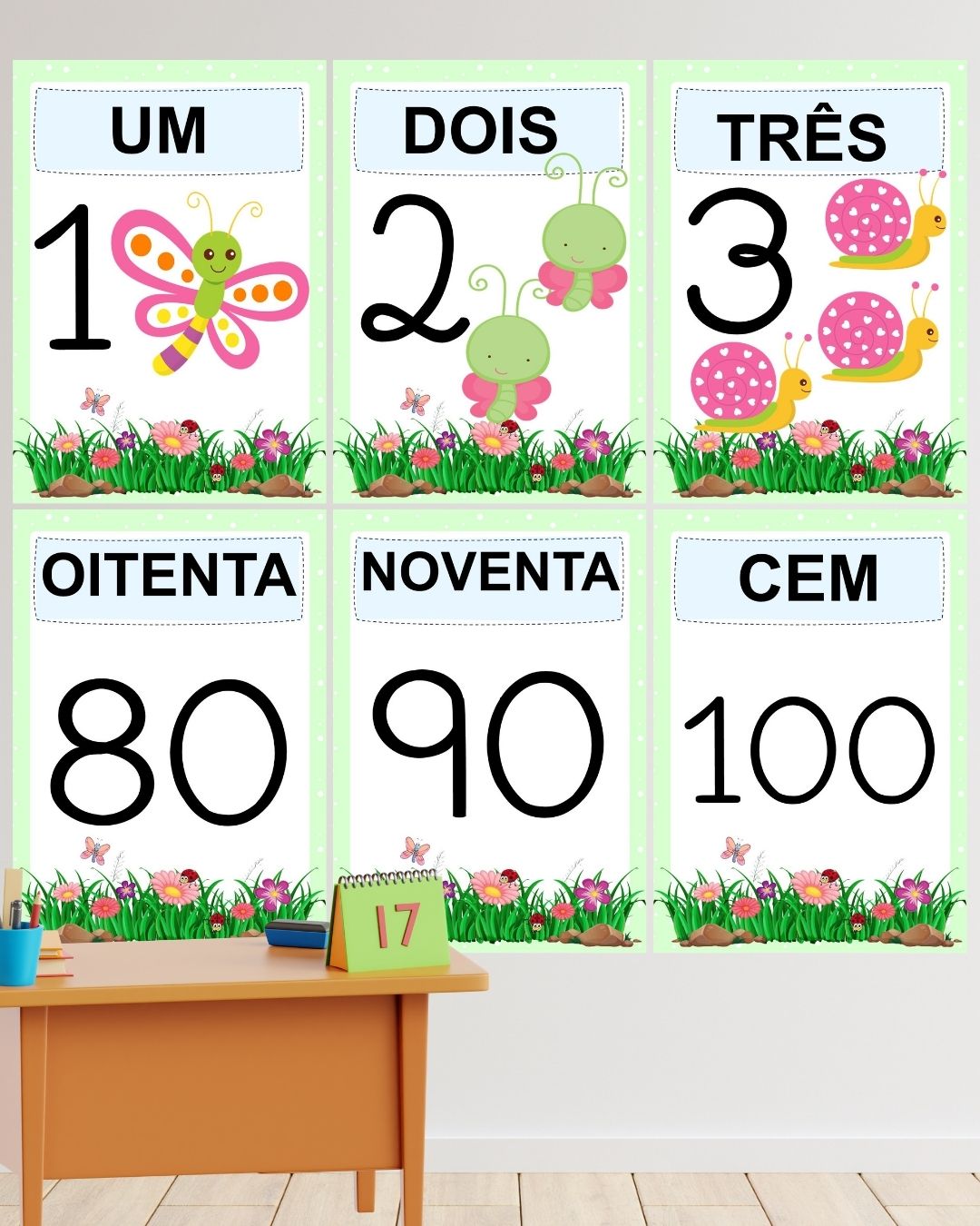 Números Bichinhos de Jardim até 100