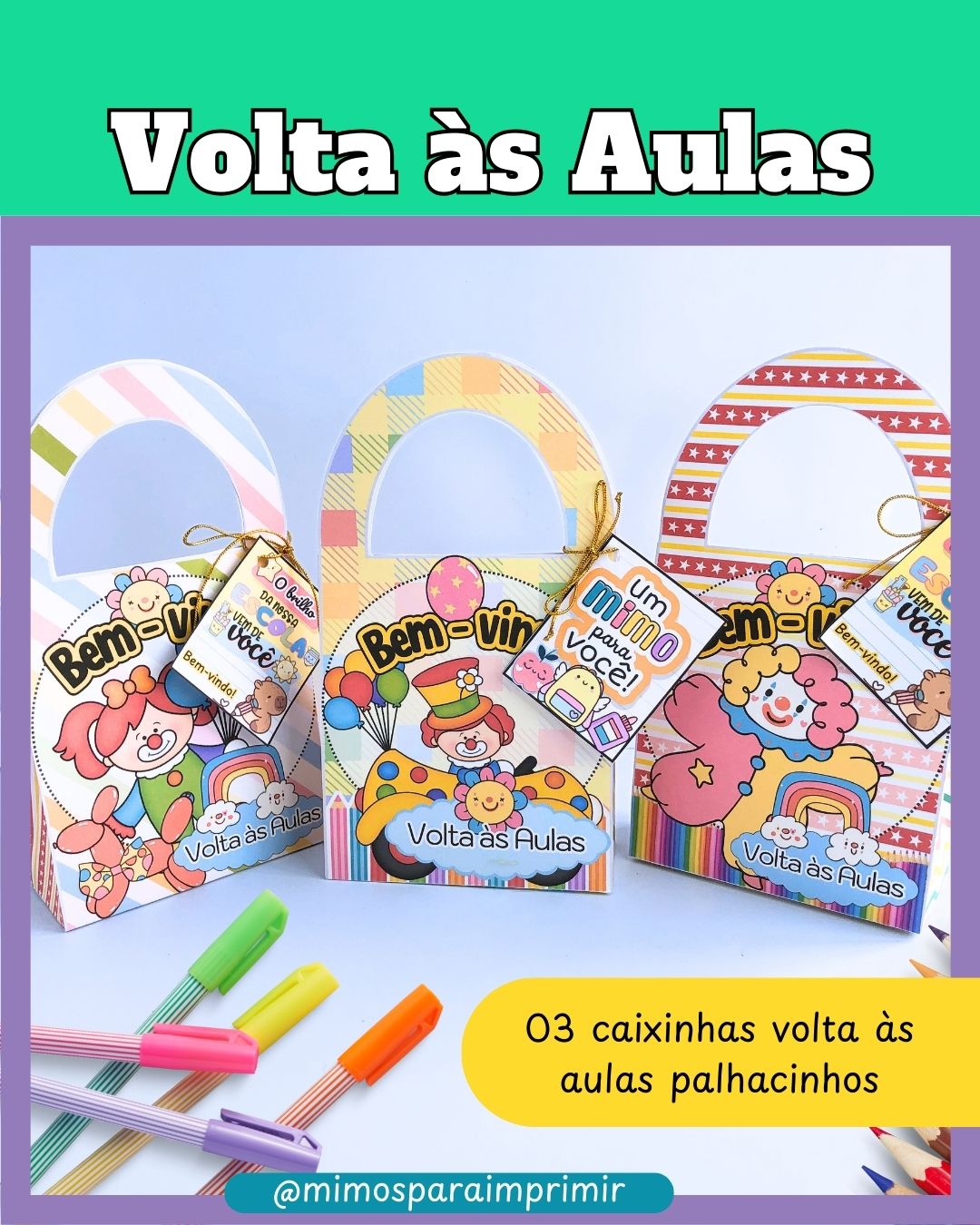 03 CAIXINHAS VOLTA AS AULAS PALHACINHOS