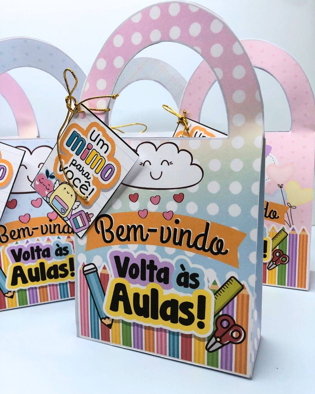 Caixinhas para Lembrancinhas Volta às Aulas Chuva de Amor