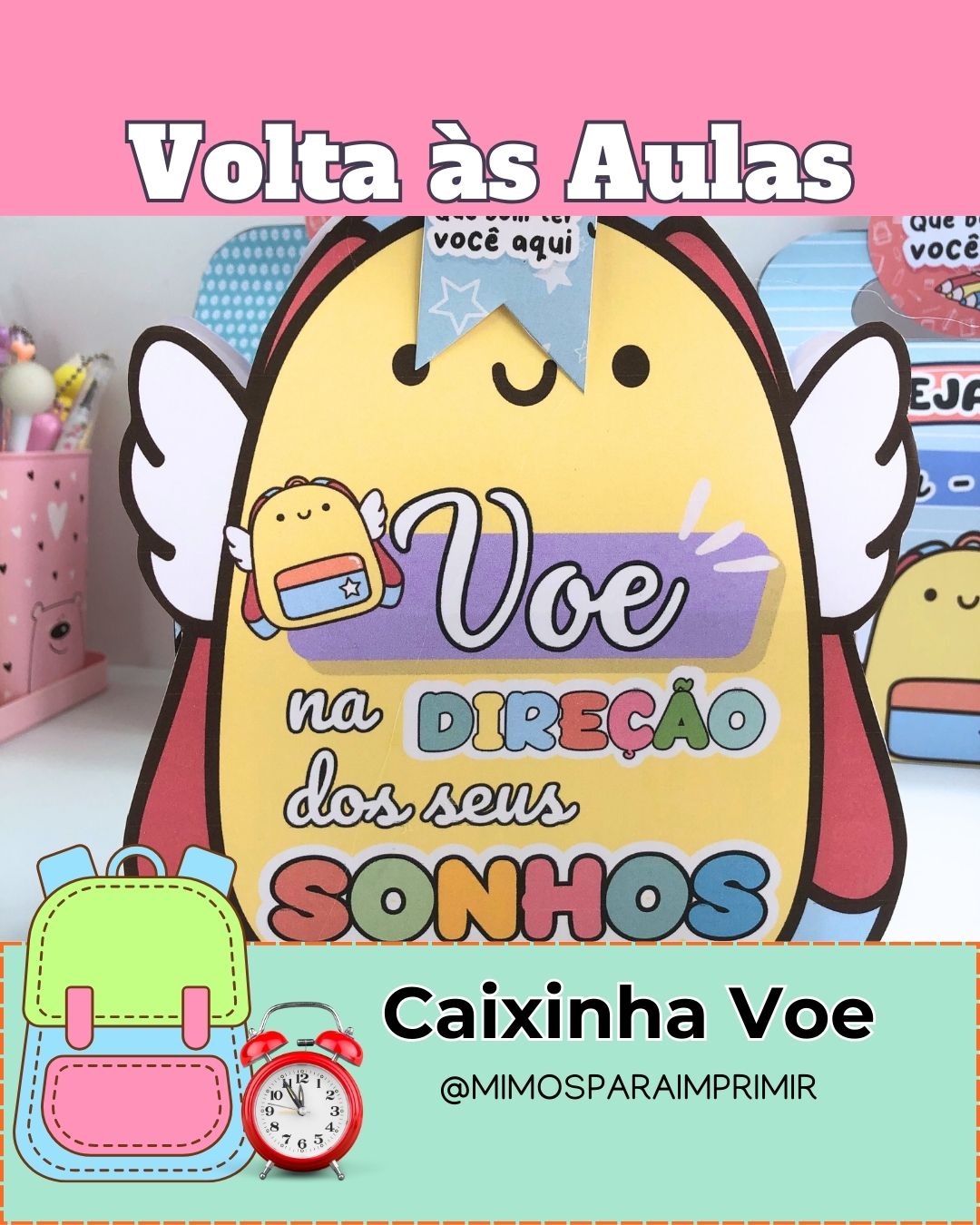CAIXINHA MALETA FORMATO MOCHILA VOE