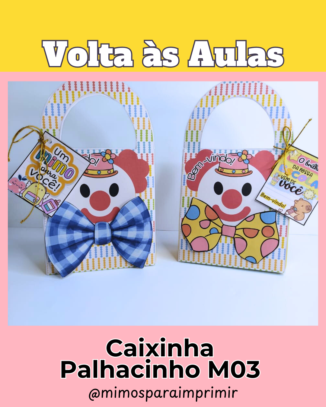 Caixinha Volta Às Aulas Palhacinho Gravata M03