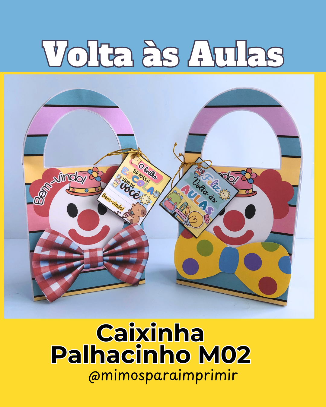 Caixinha Volta Às Aulas Palhacinho Gravata M02