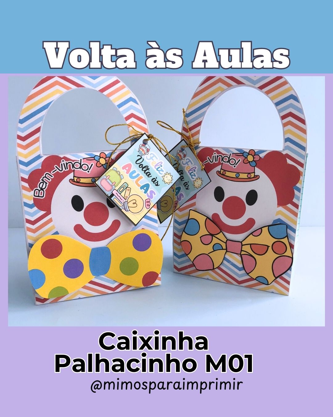 Caixinha Volta Às Aulas Palhacinho Gravata M01