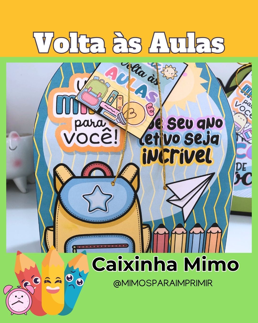 Caixinha Lembrancinha Volta às Aulas Um Mimo