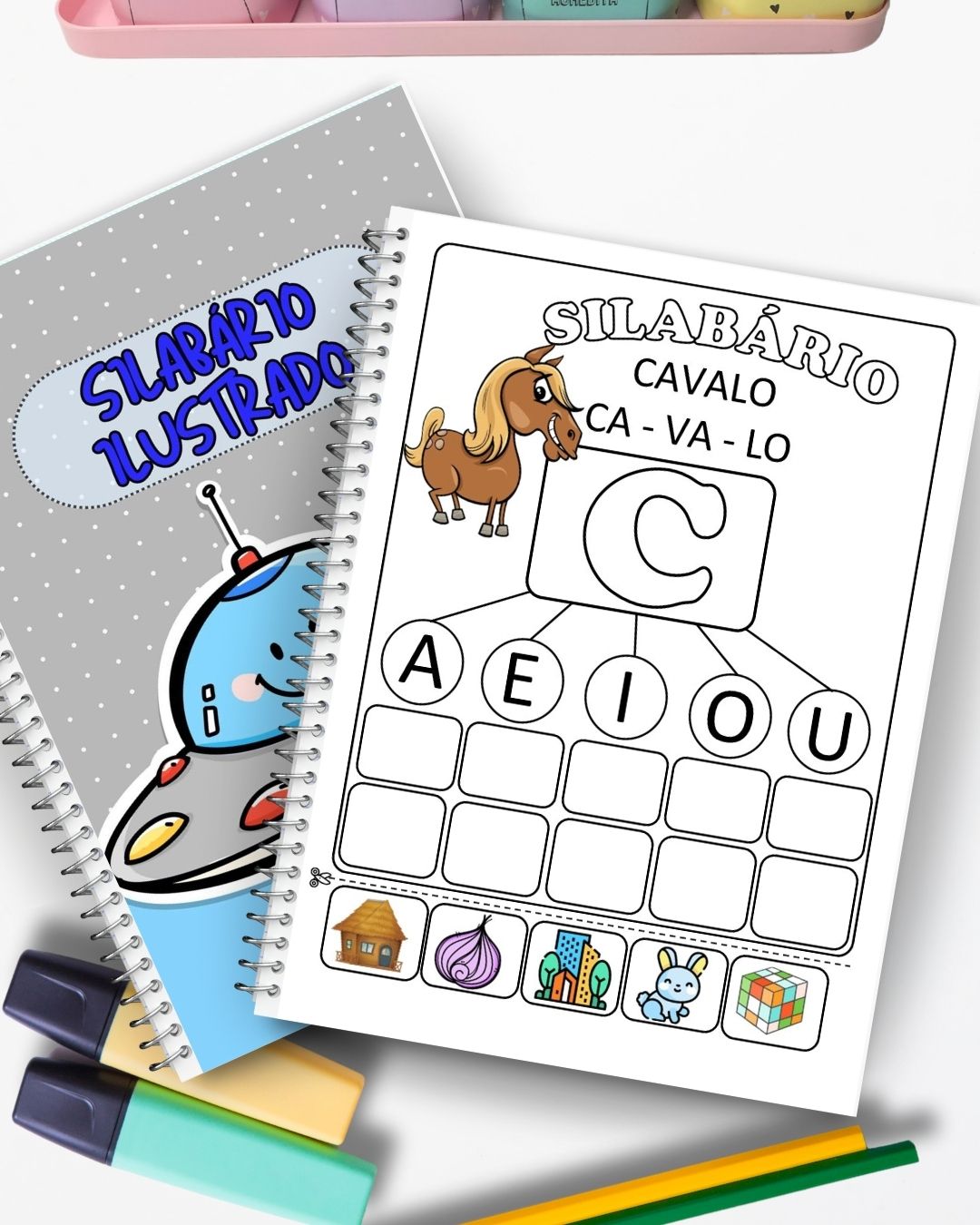 E-book Silabário Ilustrado com 18 páginas