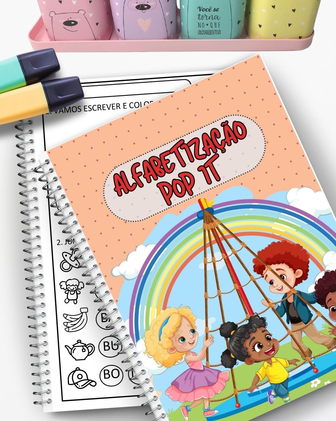 E- book de atividades Sílabas Simples POP IT  com 52 páginas