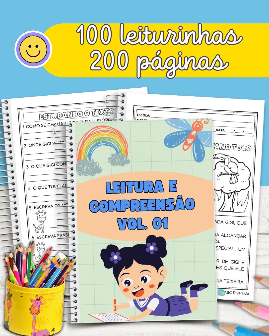 100 Leiturinhas com atividades de compreensão - 200 páginas