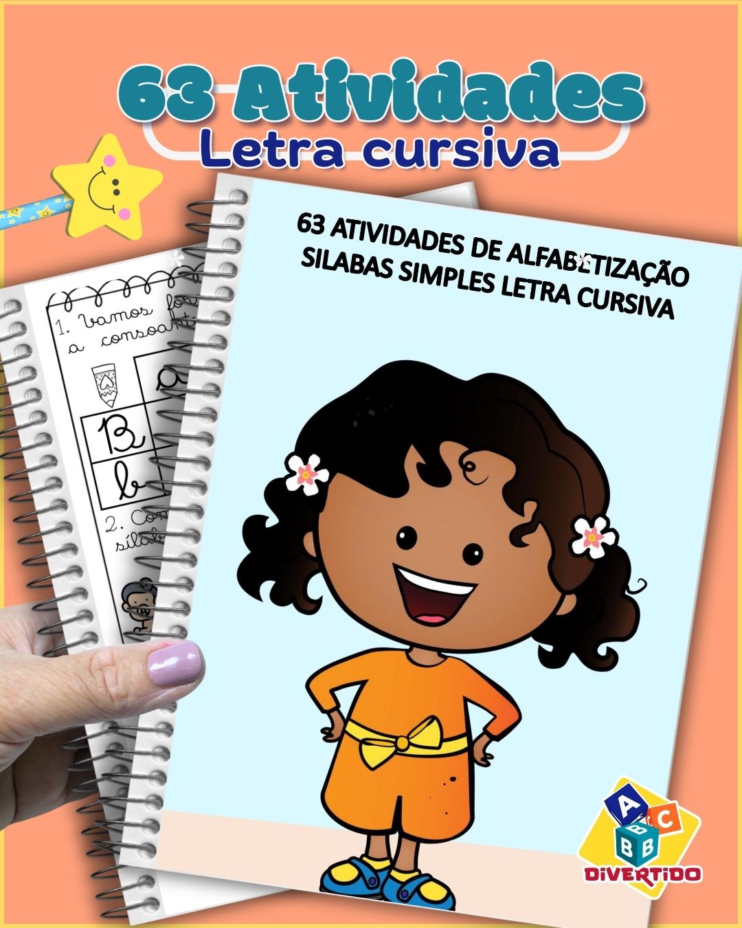 63 Atividades de Alfabetização Silabas Simples Letra Cursiva